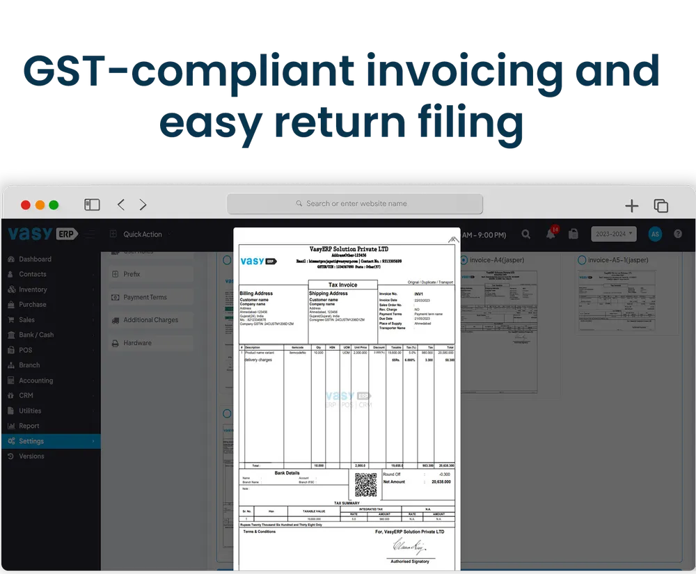 gst compliant invoicing software